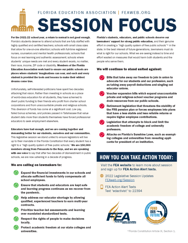 2024 Legislative Session Florida Education Association