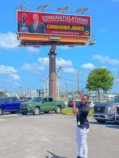 Cor'Darius and his billboard